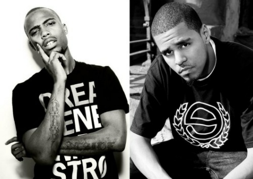 J. Cole & B.o.B In The Studio